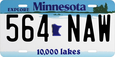 MN license plate 564NAW