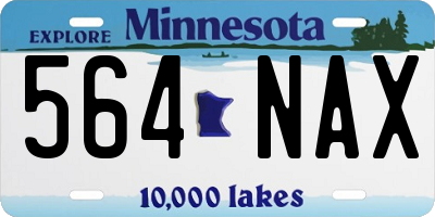 MN license plate 564NAX