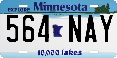 MN license plate 564NAY