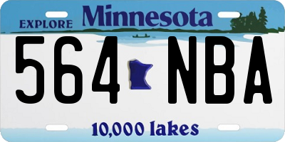 MN license plate 564NBA