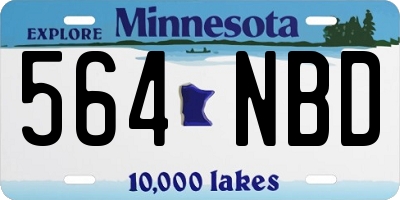 MN license plate 564NBD