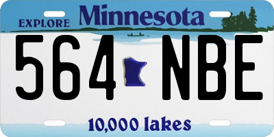 MN license plate 564NBE