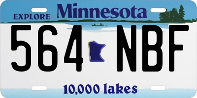 MN license plate 564NBF