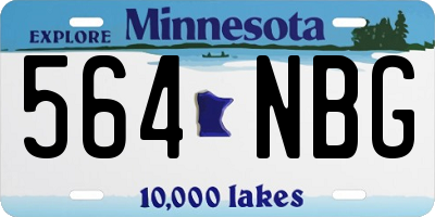 MN license plate 564NBG