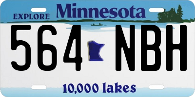 MN license plate 564NBH