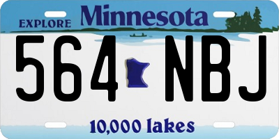 MN license plate 564NBJ
