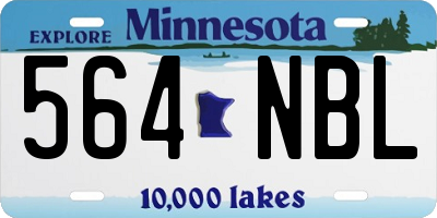 MN license plate 564NBL