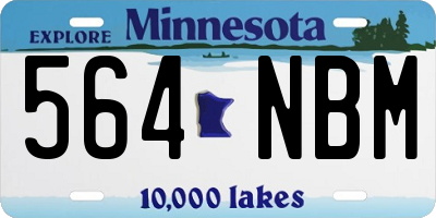 MN license plate 564NBM