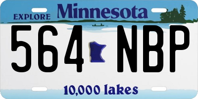 MN license plate 564NBP