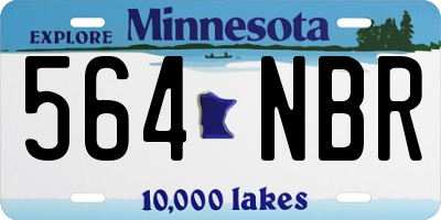 MN license plate 564NBR
