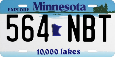 MN license plate 564NBT