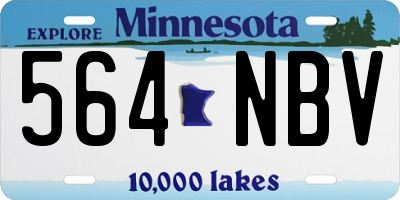 MN license plate 564NBV
