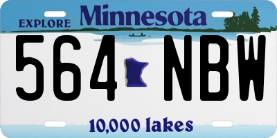 MN license plate 564NBW