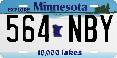MN license plate 564NBY