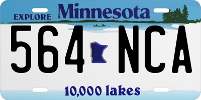 MN license plate 564NCA