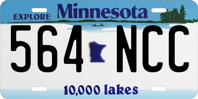 MN license plate 564NCC