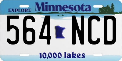 MN license plate 564NCD