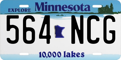 MN license plate 564NCG
