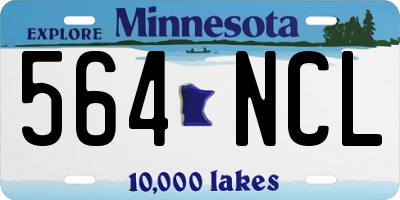 MN license plate 564NCL