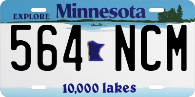 MN license plate 564NCM