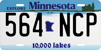 MN license plate 564NCP