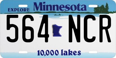 MN license plate 564NCR