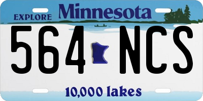 MN license plate 564NCS