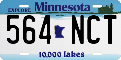 MN license plate 564NCT