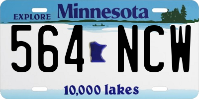 MN license plate 564NCW