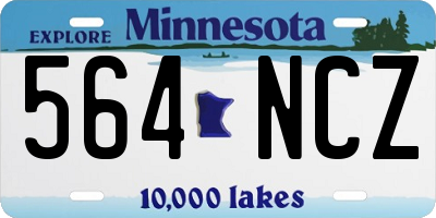 MN license plate 564NCZ