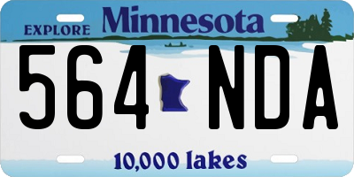 MN license plate 564NDA