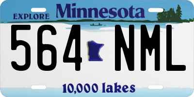 MN license plate 564NML