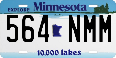 MN license plate 564NMM