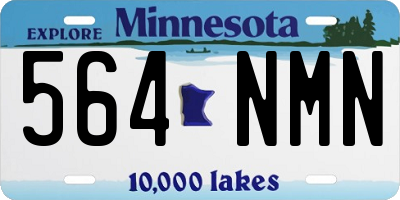 MN license plate 564NMN