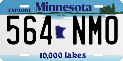 MN license plate 564NMO