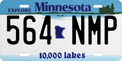MN license plate 564NMP