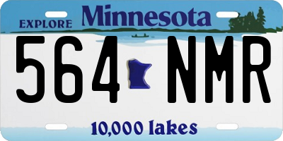 MN license plate 564NMR