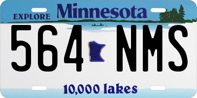 MN license plate 564NMS