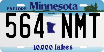 MN license plate 564NMT