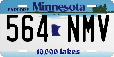 MN license plate 564NMV