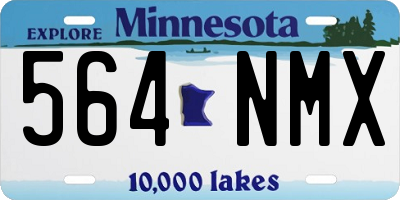 MN license plate 564NMX