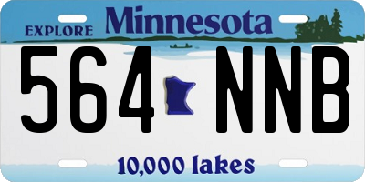 MN license plate 564NNB