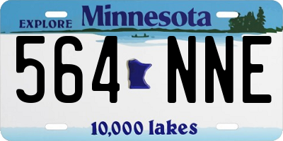 MN license plate 564NNE