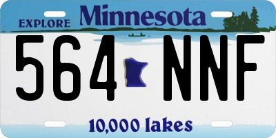 MN license plate 564NNF