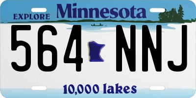 MN license plate 564NNJ