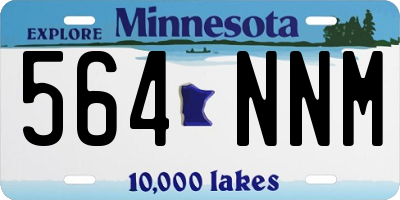 MN license plate 564NNM