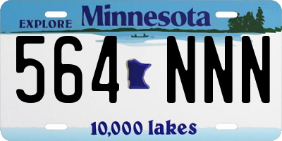 MN license plate 564NNN