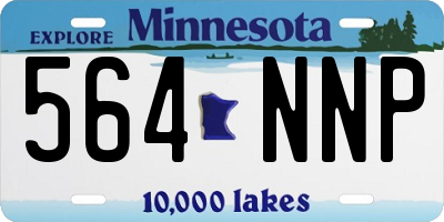 MN license plate 564NNP