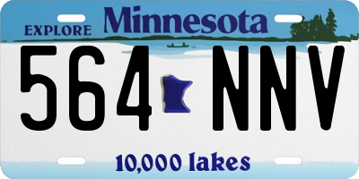 MN license plate 564NNV