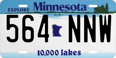 MN license plate 564NNW